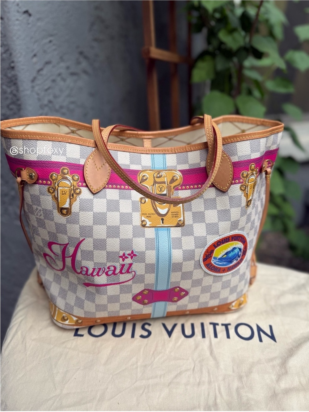 Louis Vuitton Damier Azur Summer Trunks Hawaii Neverfull MM - Picture 2 of 16